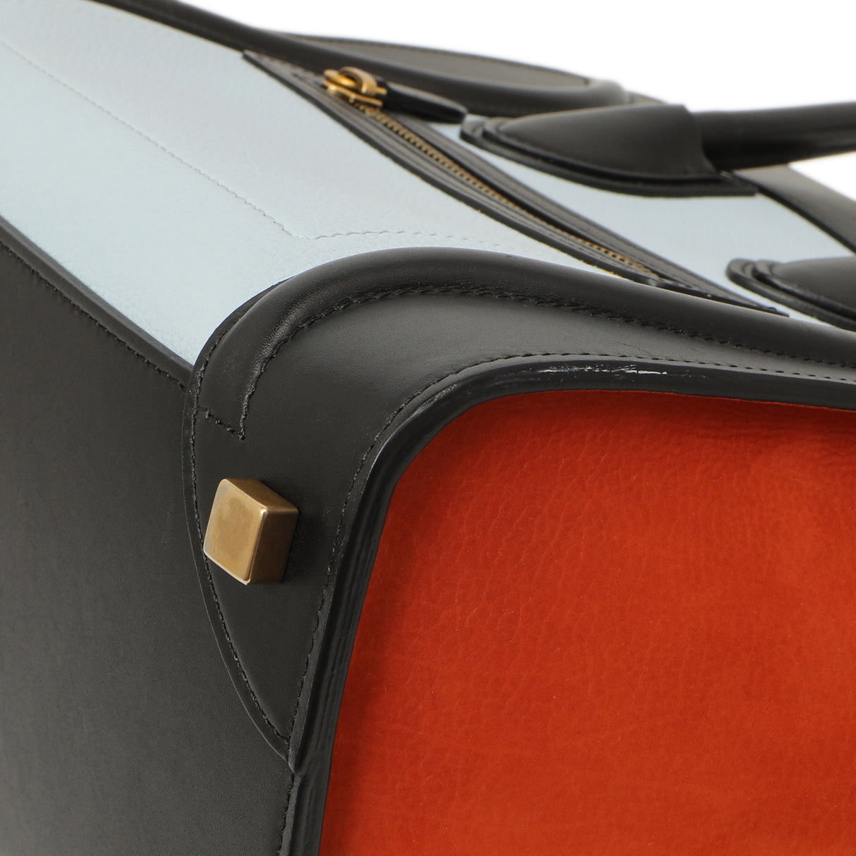 Celine Tricolor Calfskin Micro Luggage Tote Handbags Celine