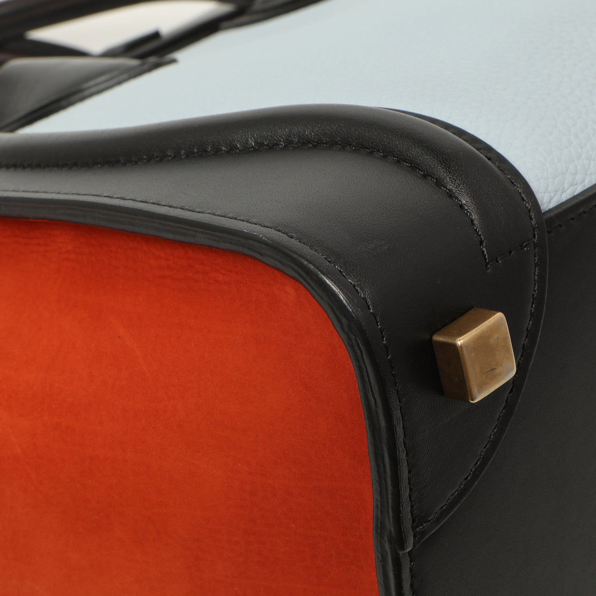 Celine Tricolor Calfskin Micro Luggage Tote Handbags Celine