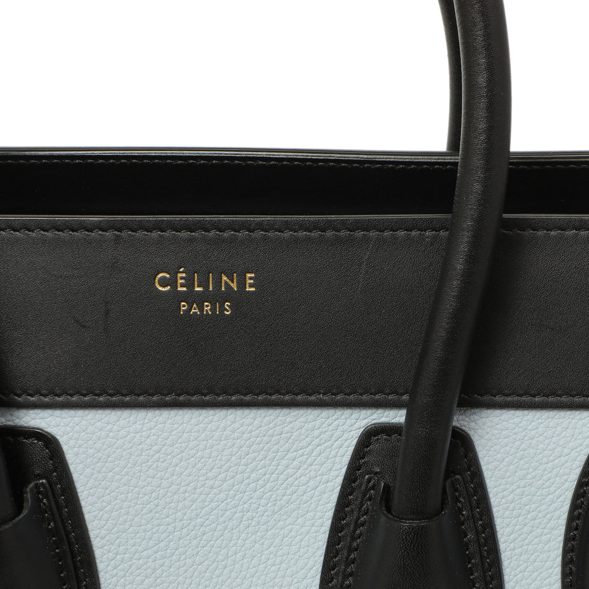 Celine Tricolor Calfskin Micro Luggage Tote Handbags Celine