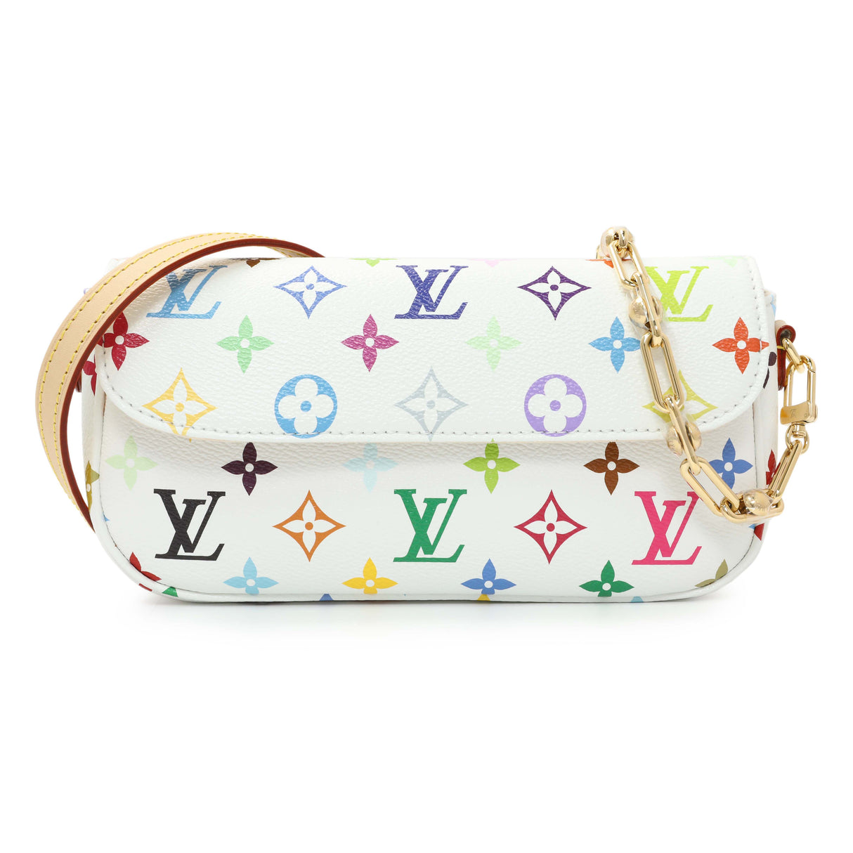 Louis Vuitton X Takashi Murakami Monogram Multicolor Ivy Wallet On Chain Handbags Louis Vuitton