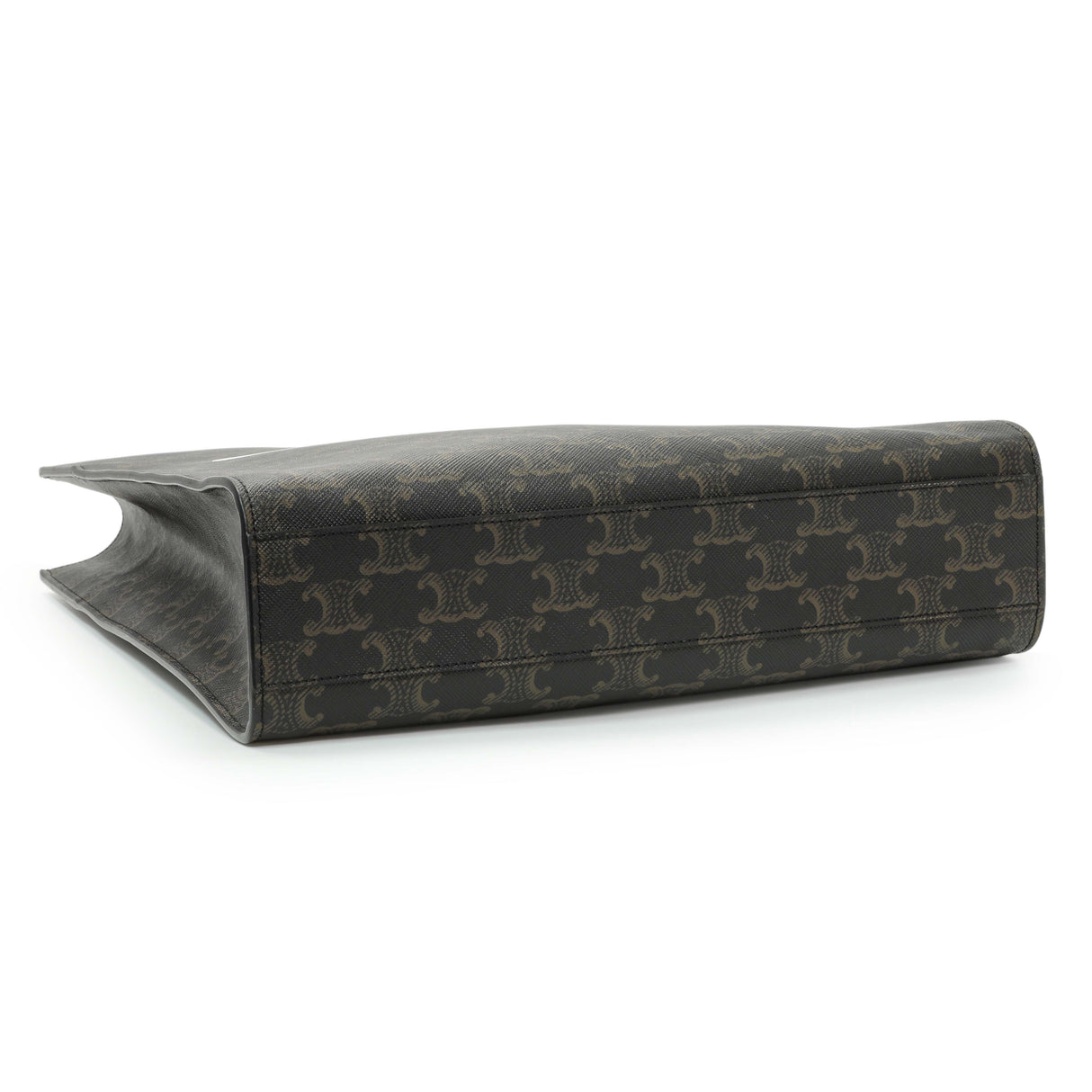 Celine Triomphe Canvas Calfskin Small Vertical Cabas Handbags Celine