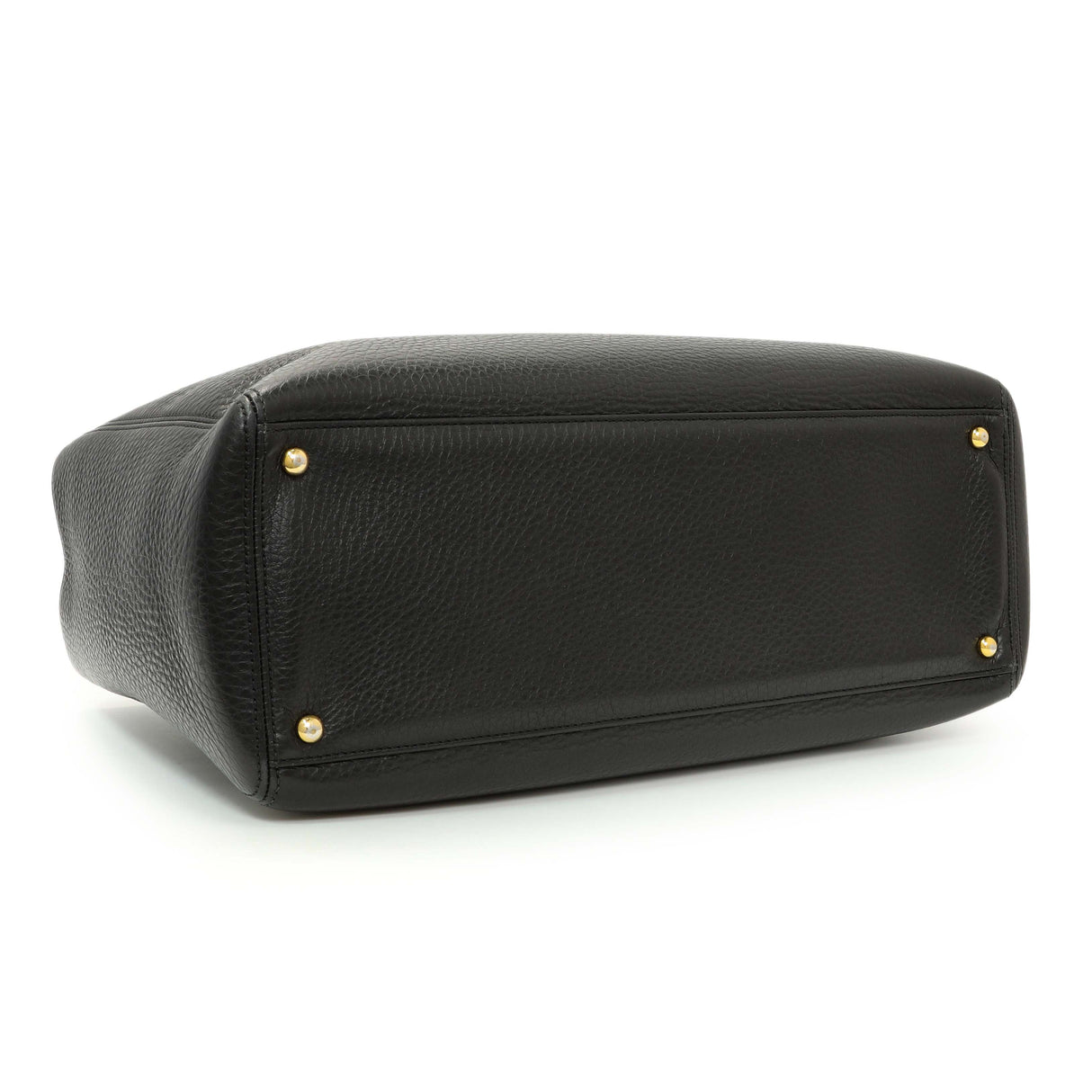 Chanel Black Calfskin Cerf Executive Shopper Tote Handbags Chanel