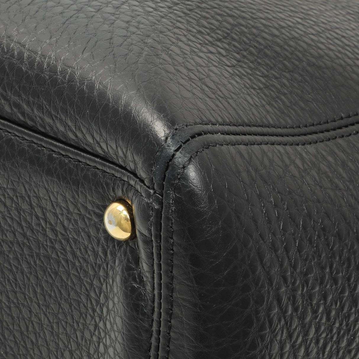 Chanel Black Calfskin Cerf Executive Shopper Tote Handbags Chanel