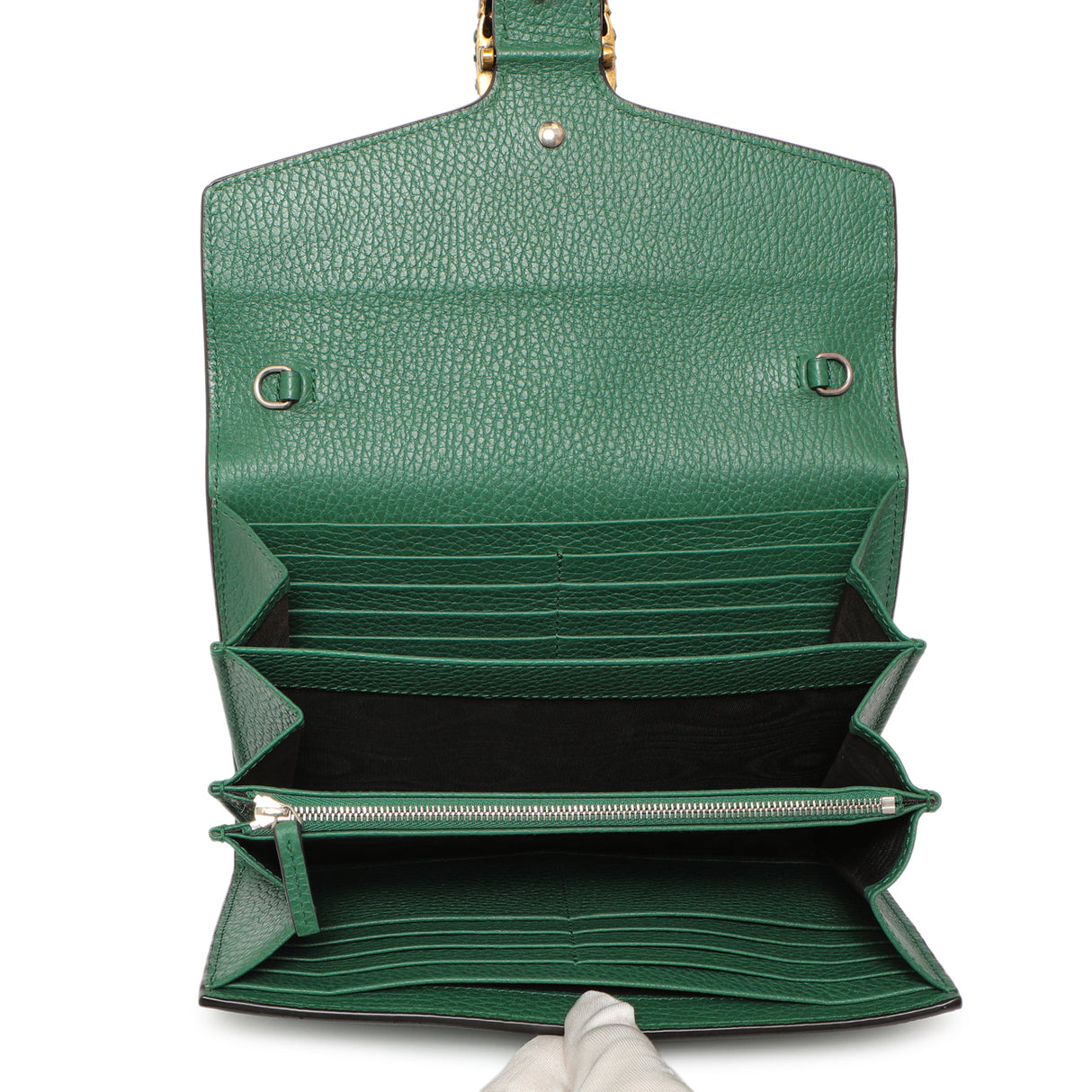 Gucci Emerald Calfskin Mini Dionysus Chain Wallet Handbags Gucci