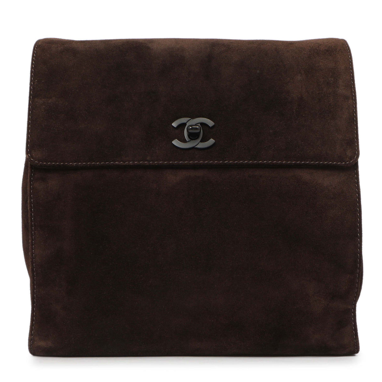 Chanel Brown Suede CC Backpack Handbags Chanel