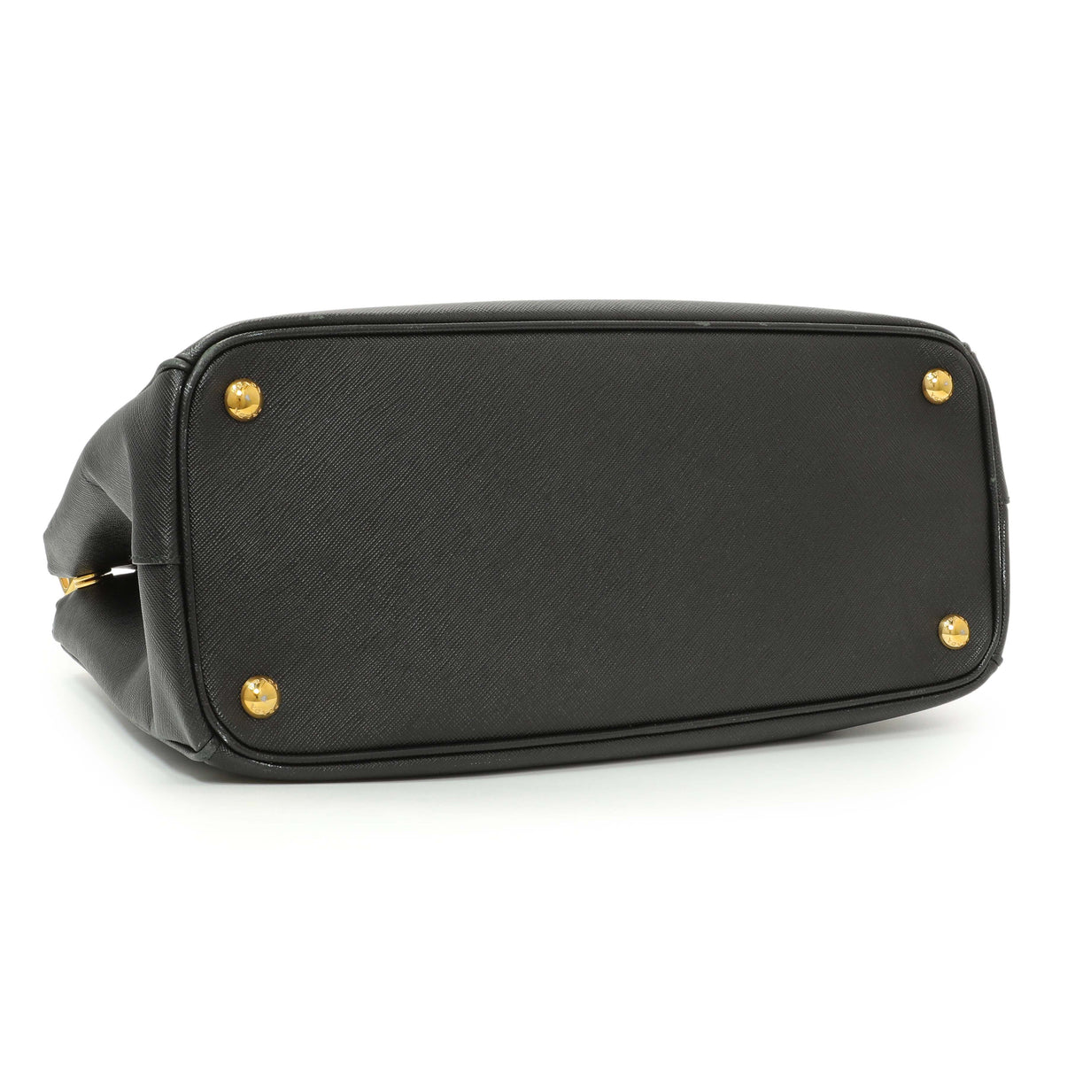 Prada Black Saffiano Medium Galleria Double Zip Tote Handbags Prada