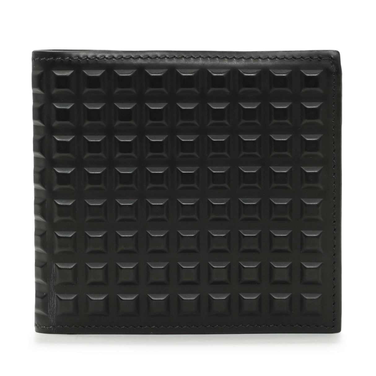 Balenciaga Black Grid Embossed Calfskin Bifold Wallet Accessories Balenciaga