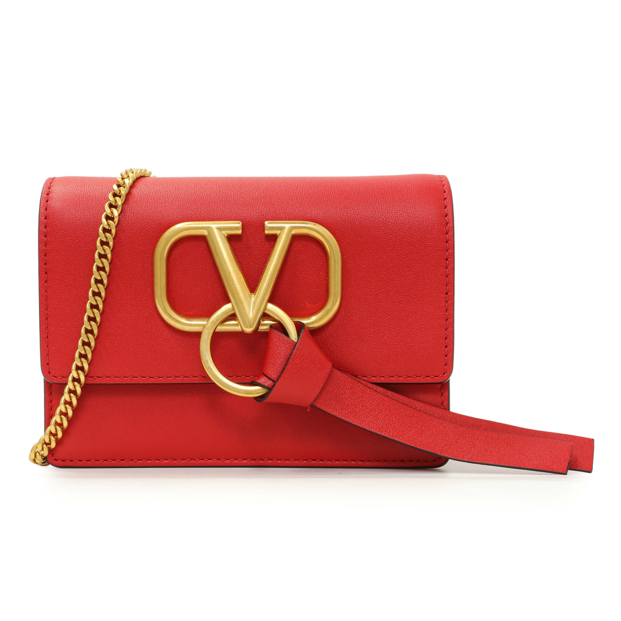 Valentino Smooth Calfskin Mini VRing Crossbody Bag Handbags Valentino