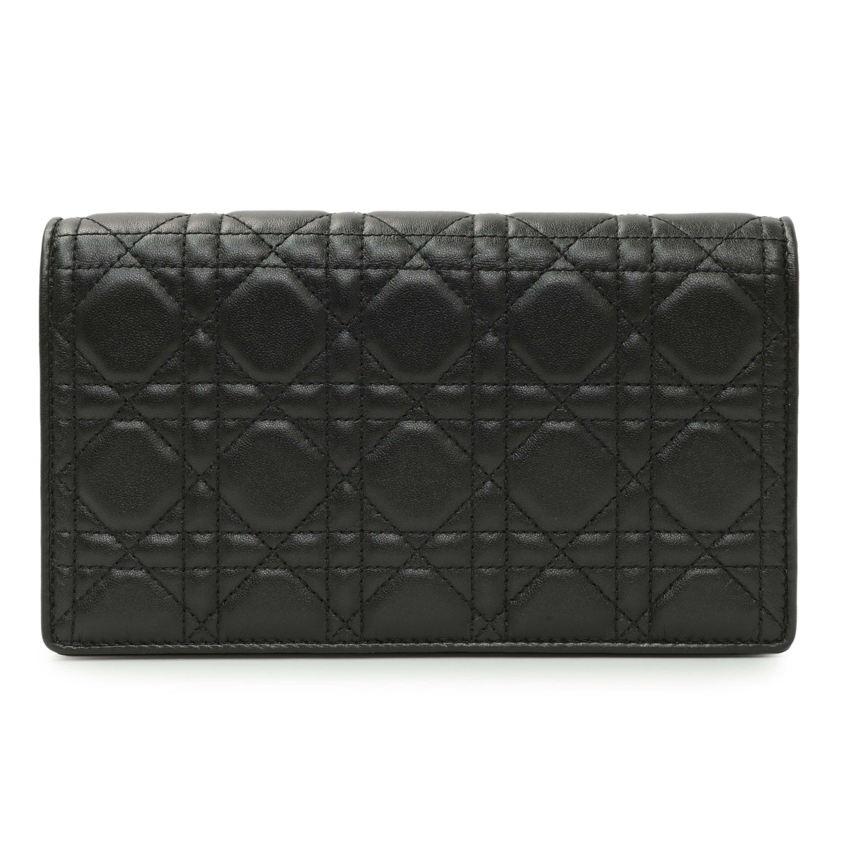 Christian Dior Black Lambskin Cannage Lady Dior Pouch Handbags Christian Dior