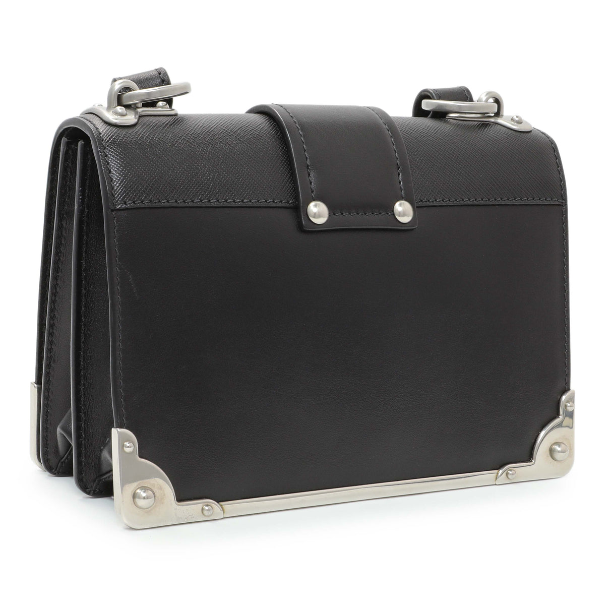 Prada Black City Calf Saffiano Cahier Bag Handbags Prada