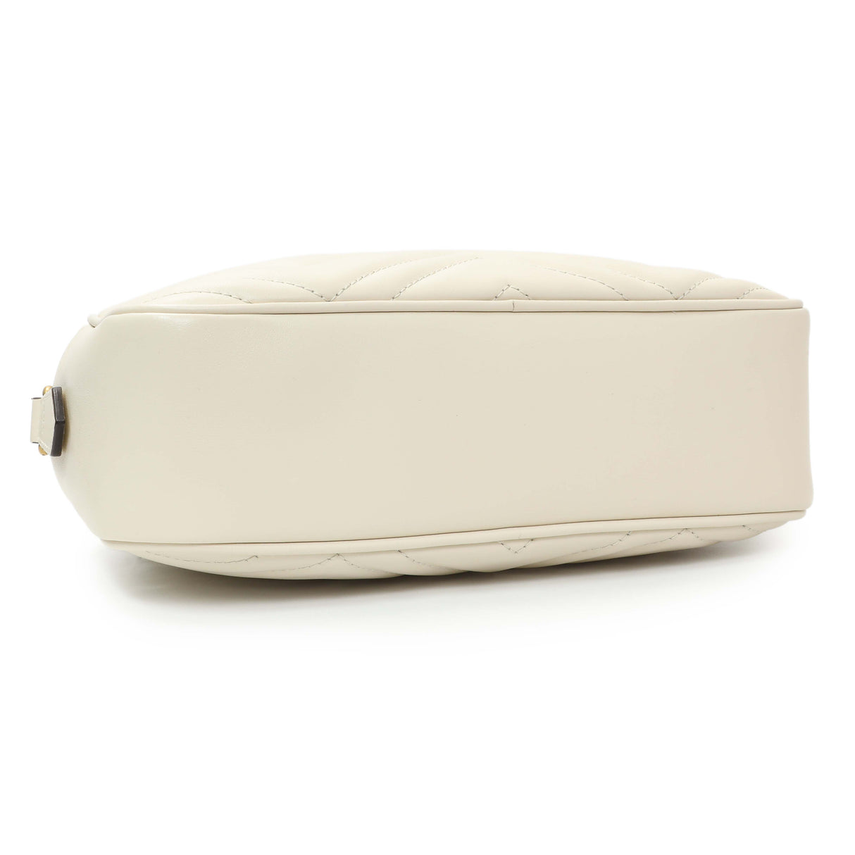 Gucci White Calfskin Matelasse Small GG Marmont Chain Shoulder Bag Handbags Gucci