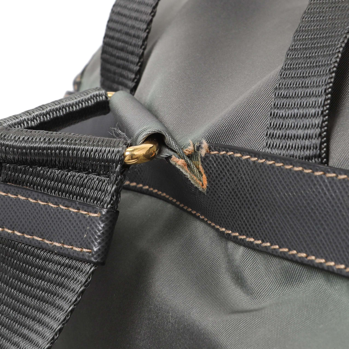 Prada Grey Tessuto Nylon Medium Backpack Handbags Prada