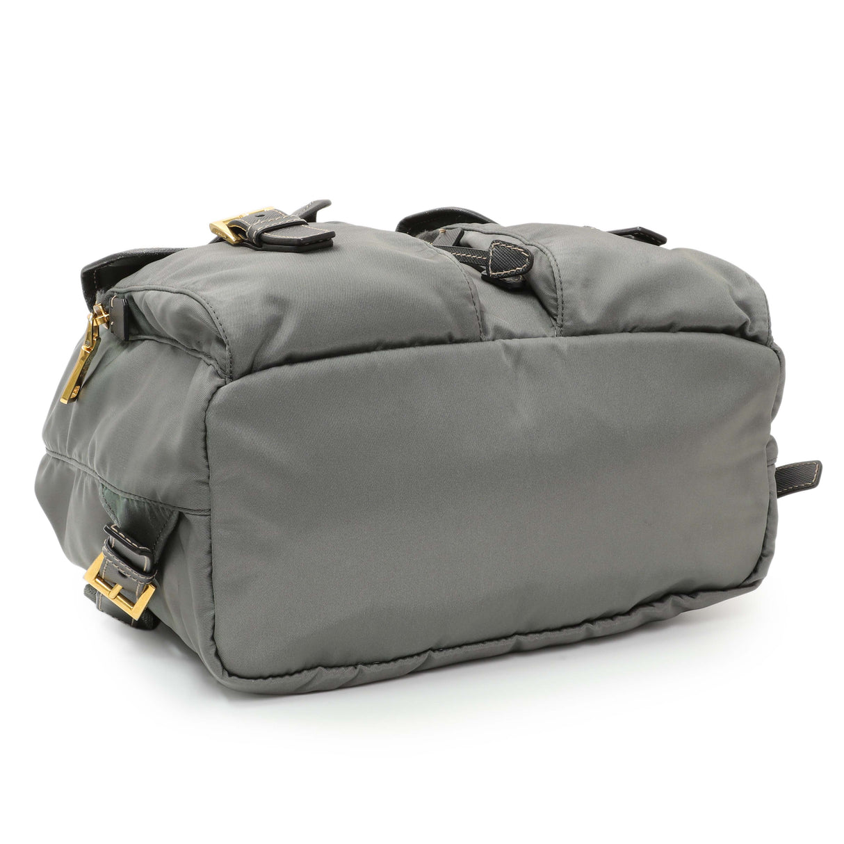 Prada Grey Tessuto Nylon Medium Backpack Handbags Prada
