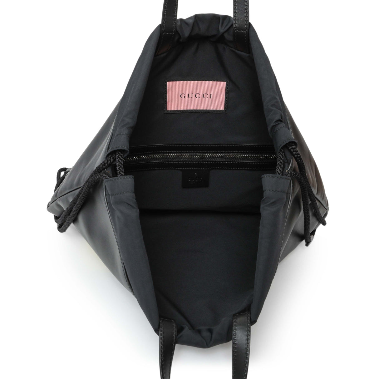 Gucci Black Calfskin GucciGhost Drawstring Backpack Handbags Gucci