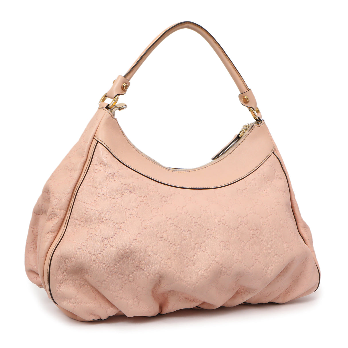 Gucci Pink Guccissima Large D Ring Hobo Handbags Gucci