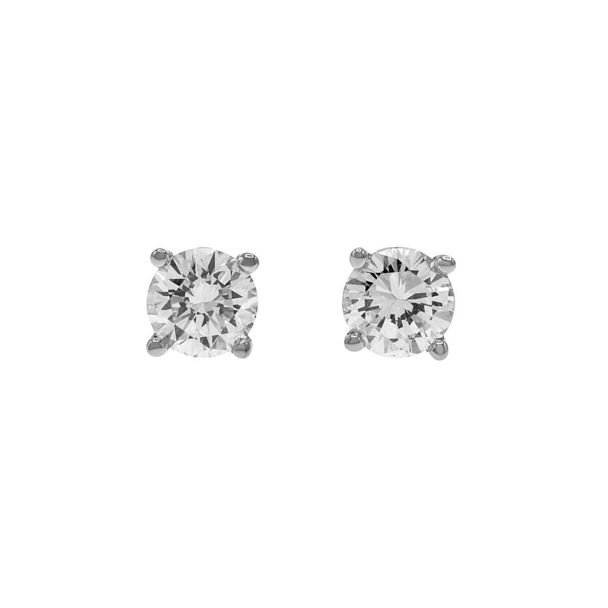 14K White Gold 0.58 Carat Diamond Stud Earrings Fine Jewellery Modaselle