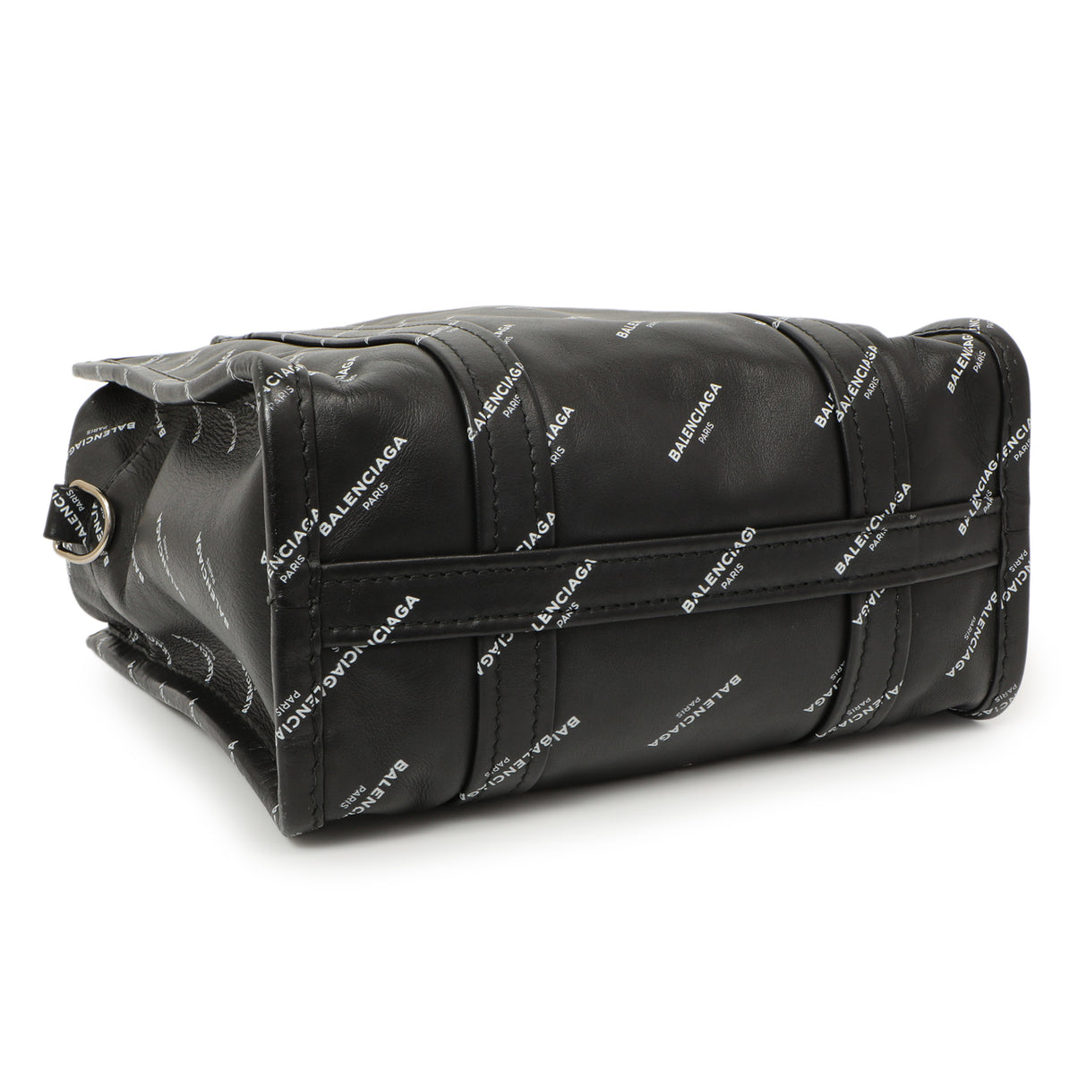 Balenciaga Calfskin Allover Logo XS Bazar Shopper Tote Handbags Balenciaga