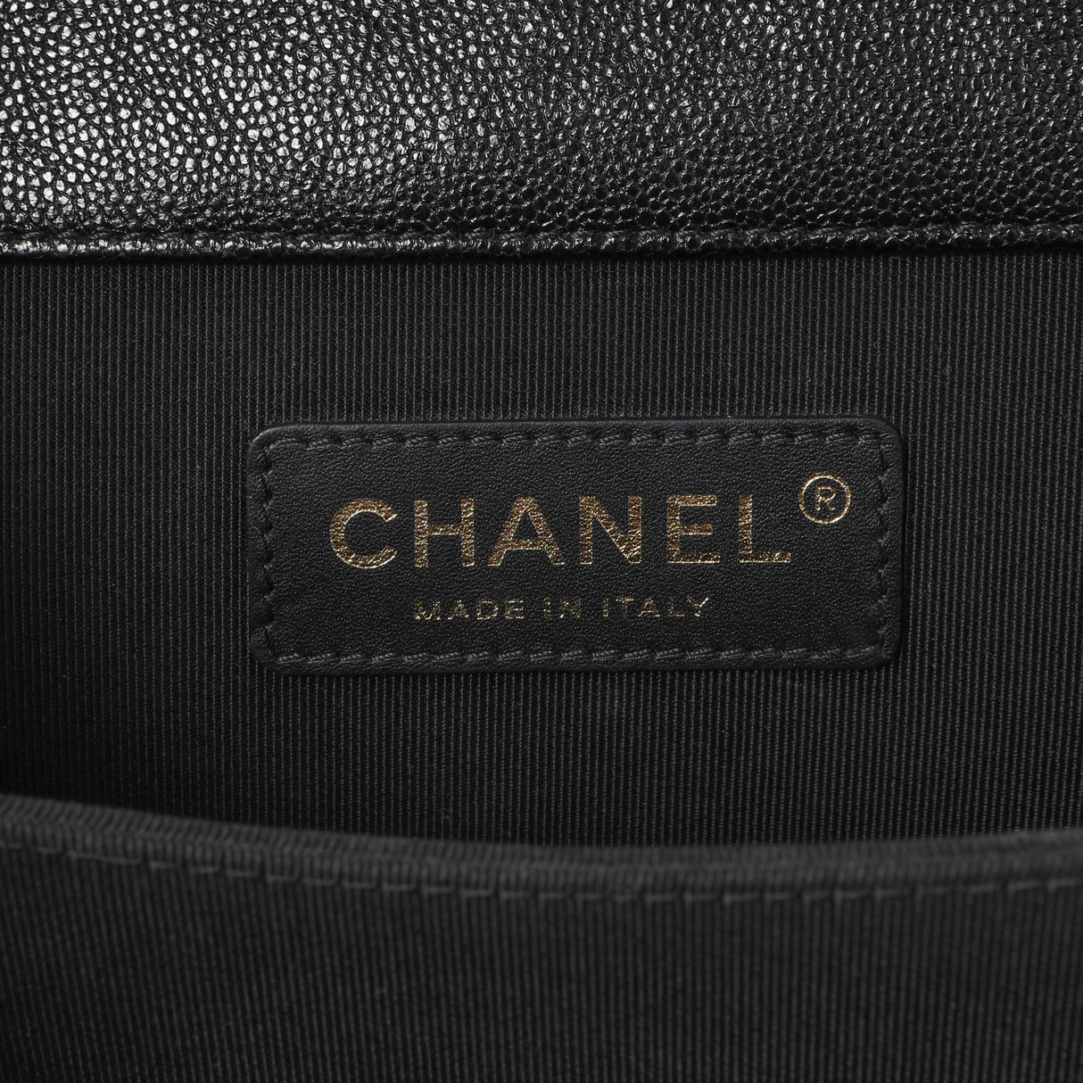 Chanel Black Quilted Caviar North South Boy Flap Handbags Chanel