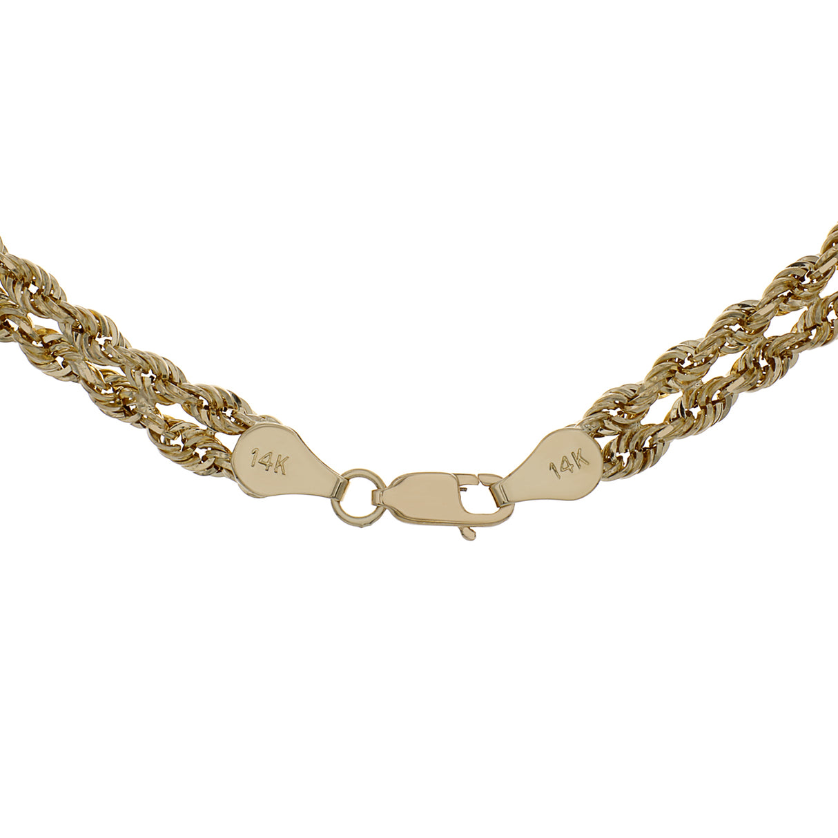 14K Yellow Gold Double Rope Chain Fine Jewellery Modaselle