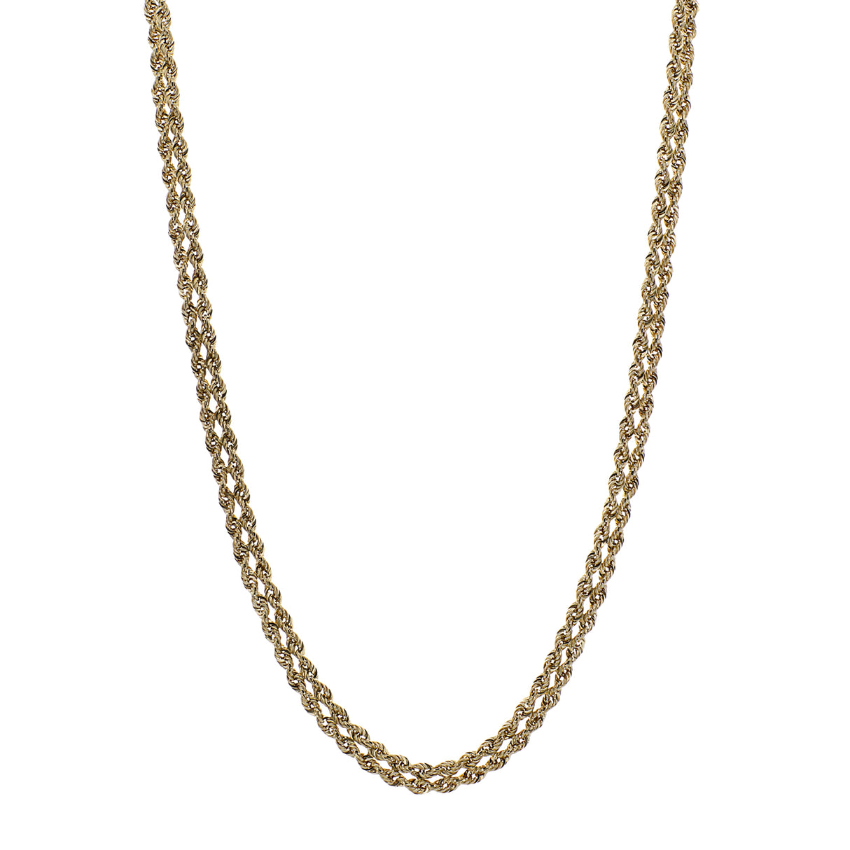 14K Yellow Gold Double Rope Chain Fine Jewellery Modaselle
