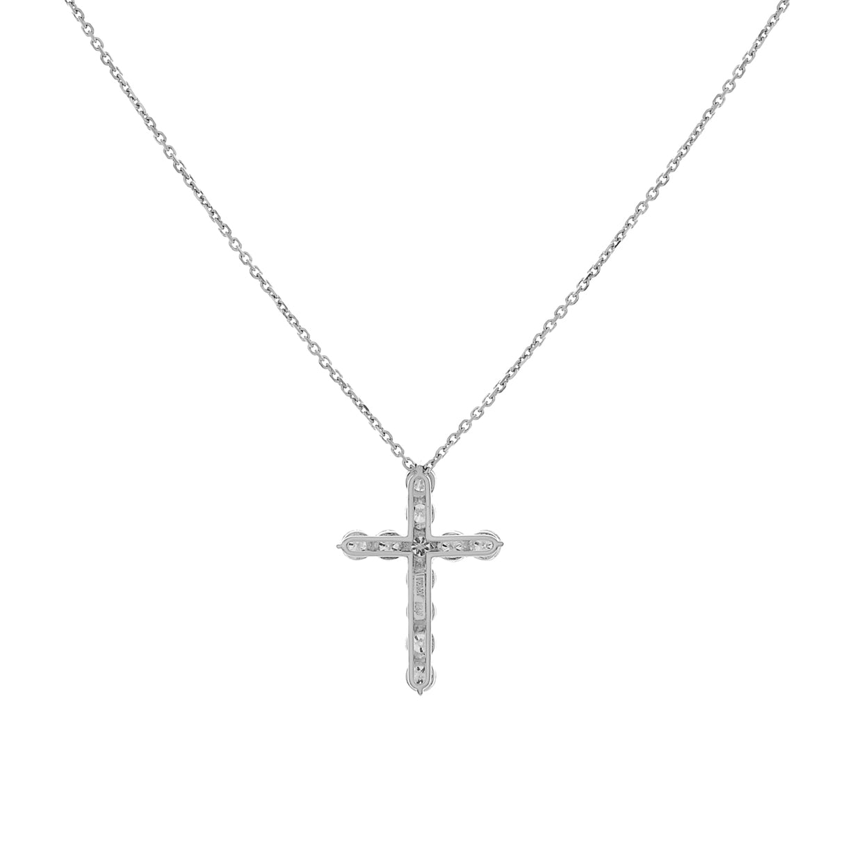 18K White Gold 1.65 Carat Diamond Cross Pendant Fine Jewellery Modaselle