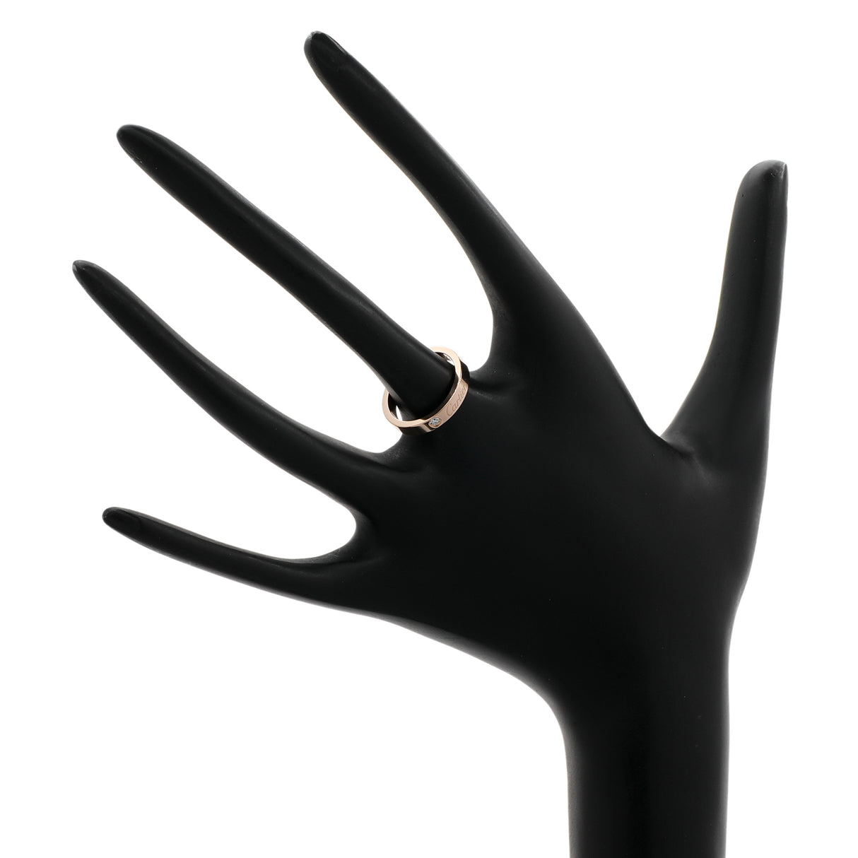 Cartier 18K Rose Gold Diamond C de Cartier Wedding Band Ring Designer Jewellery Cartier