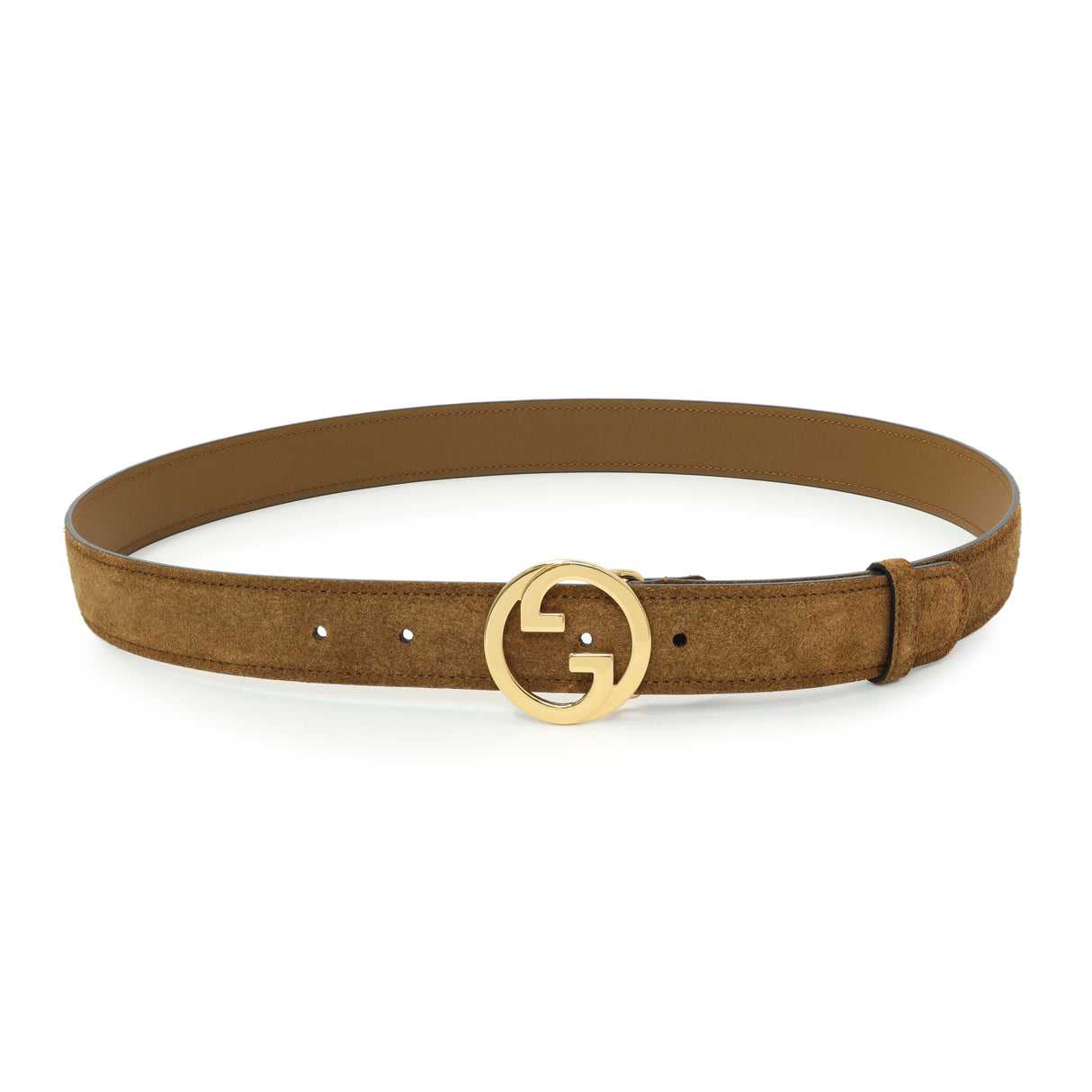 Gucci Brown Suede Blondie 30mm Belt Accessories Gucci