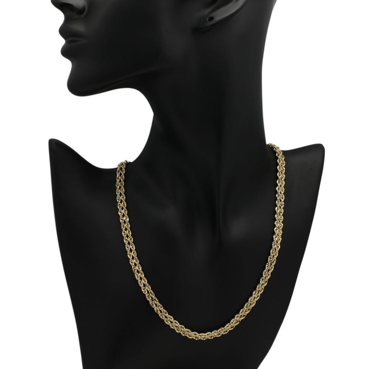 14K Yellow Gold Double Rope Chain Fine Jewellery Modaselle