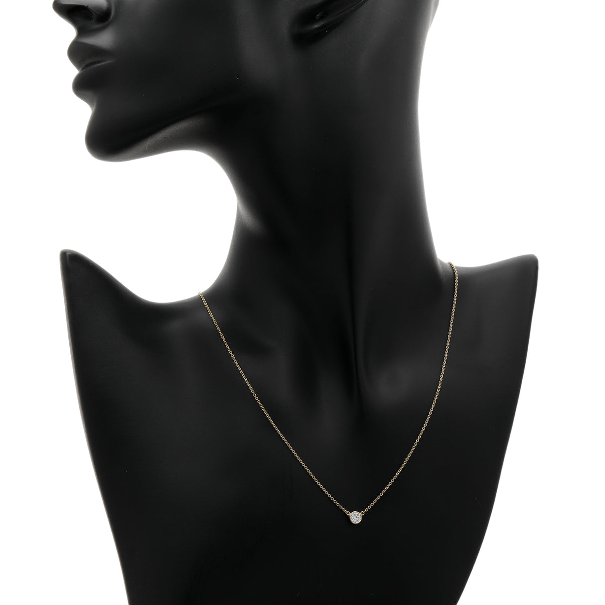 Tiffany & Co. 18K Yellow Gold Diamonds by the Yard Pendant Necklace Designer Jewellery Tiffany and Co