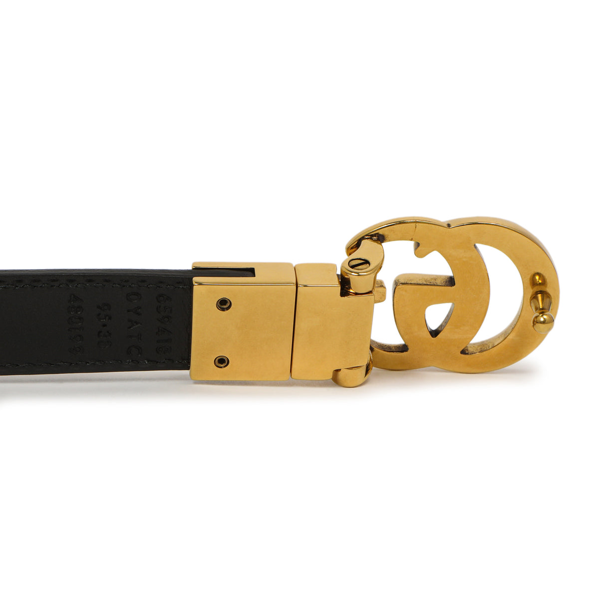 Gucci Porcelain Rose/Black Calfskin Double G Reversible 20mm Belt Gucci