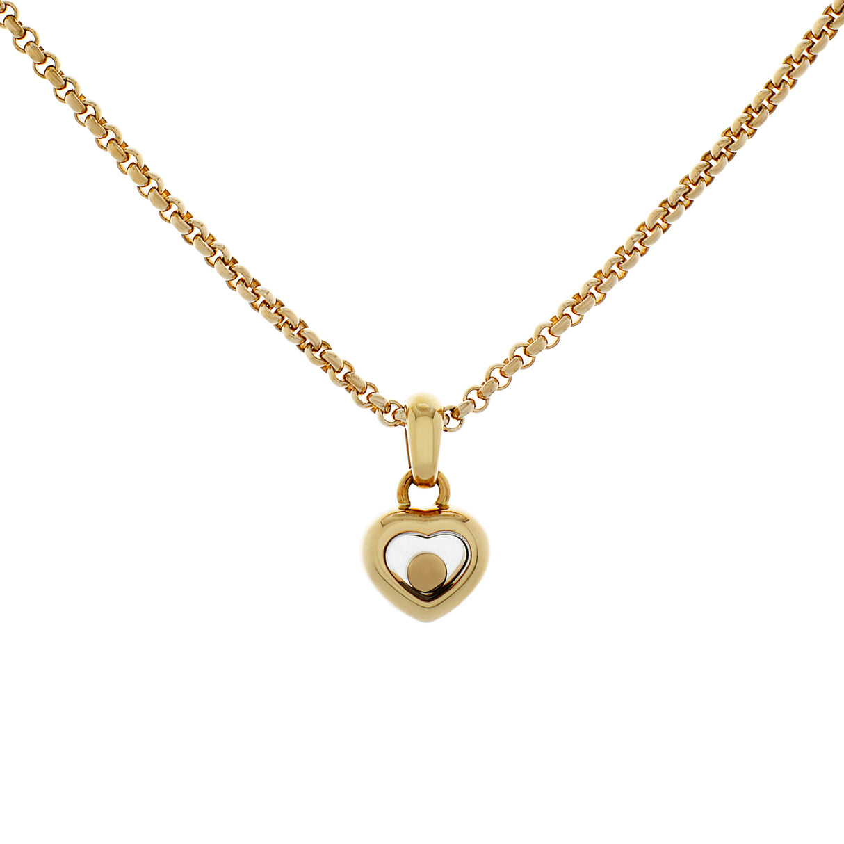 Chopard 18K Yellow Gold Happy Diamonds Necklace Designer Jewellery Chopard