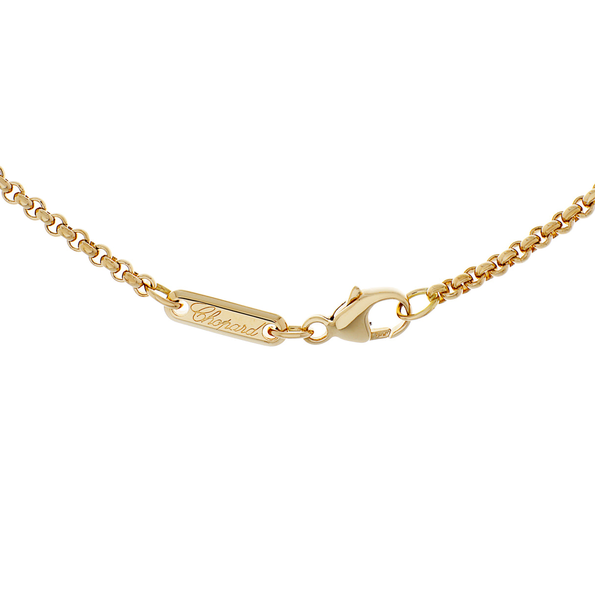 Chopard 18K Yellow Gold Happy Diamonds Necklace Designer Jewellery Chopard