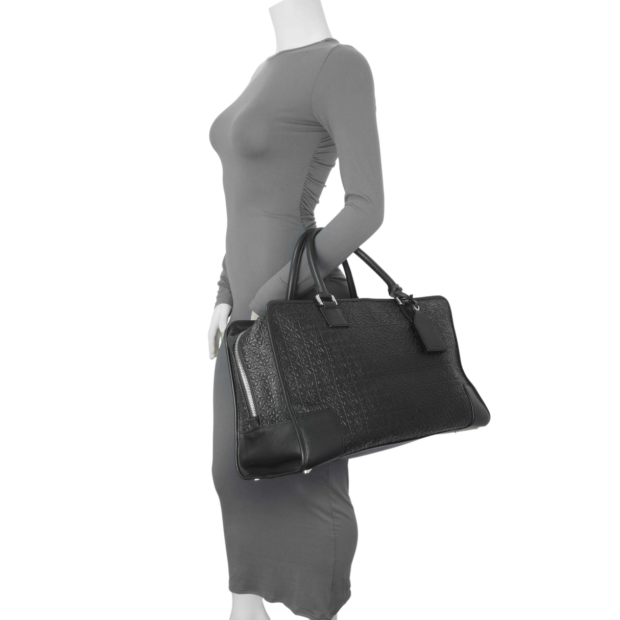 Loewe Black Embossed Repeat Calfskin Amazona 44 Handbags Loewe