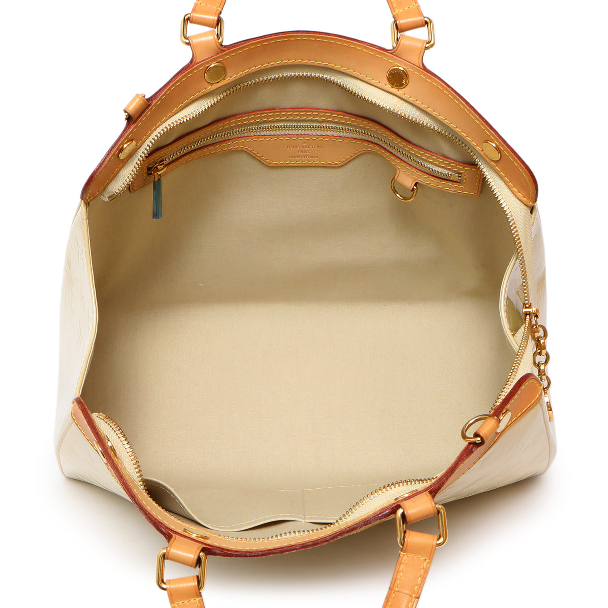 Louis Vuitton Blanc Corail Vernis Brea MM Handbags Louis Vuitton