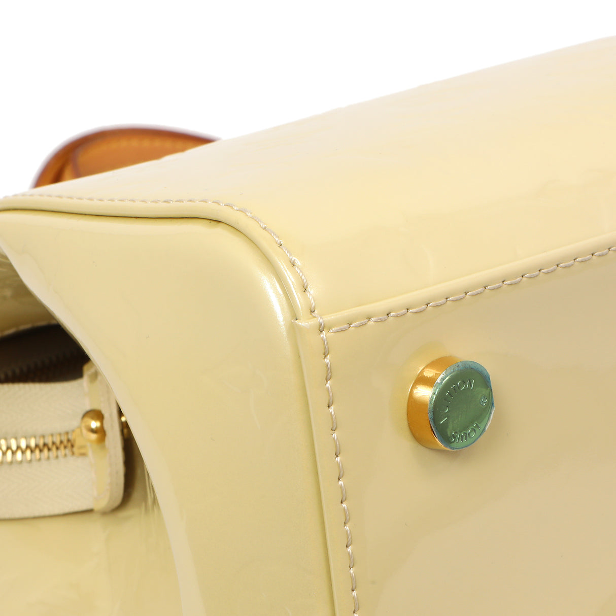 Louis Vuitton Blanc Corail Vernis Brea MM Handbags Louis Vuitton