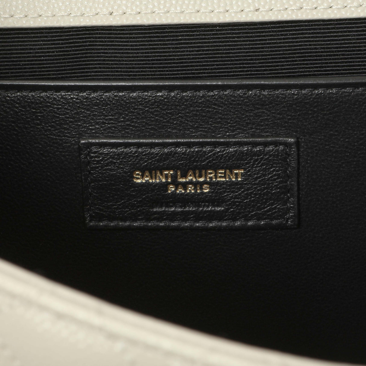 Saint Laurent Crema Grain De Poudre Matelasse Chevron Medium Triquilt Monogram Satchel Handbags Saint Laurent