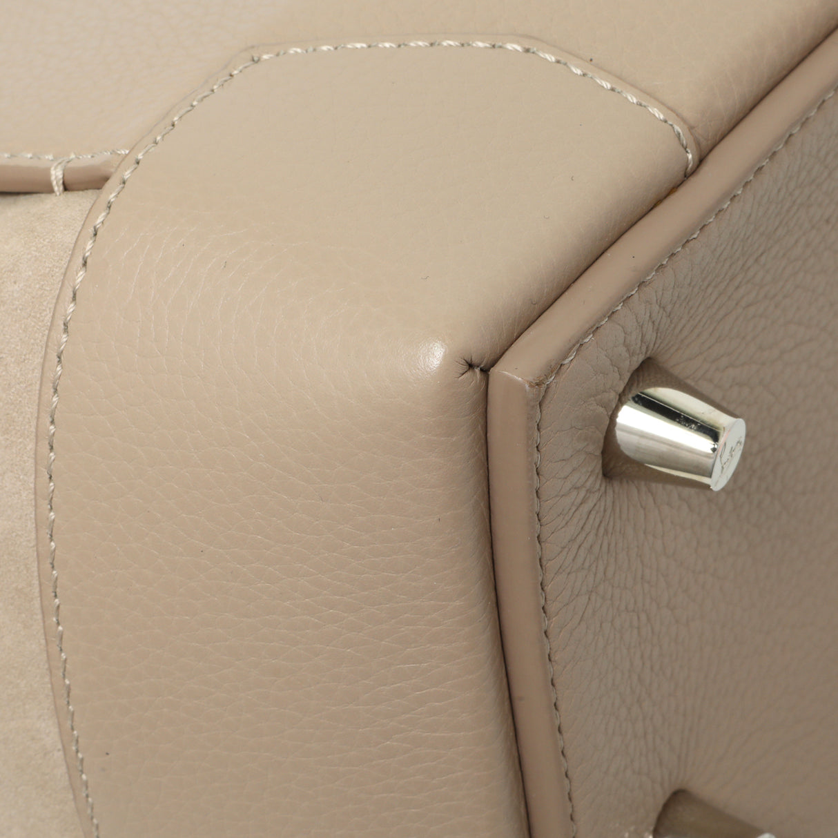 Christian Louboutin Taupe Calfskin Suede Small Eloise Tote Handbags Christian Louboutin