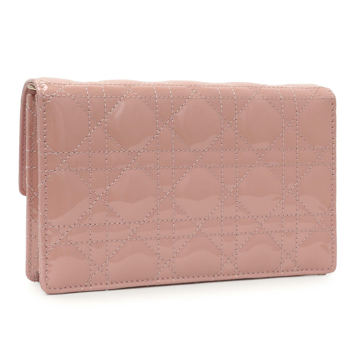 Christian Dior Dusty Pink Patent Cannage My Dior Daily Chain Pouch Handbags Christian Dior