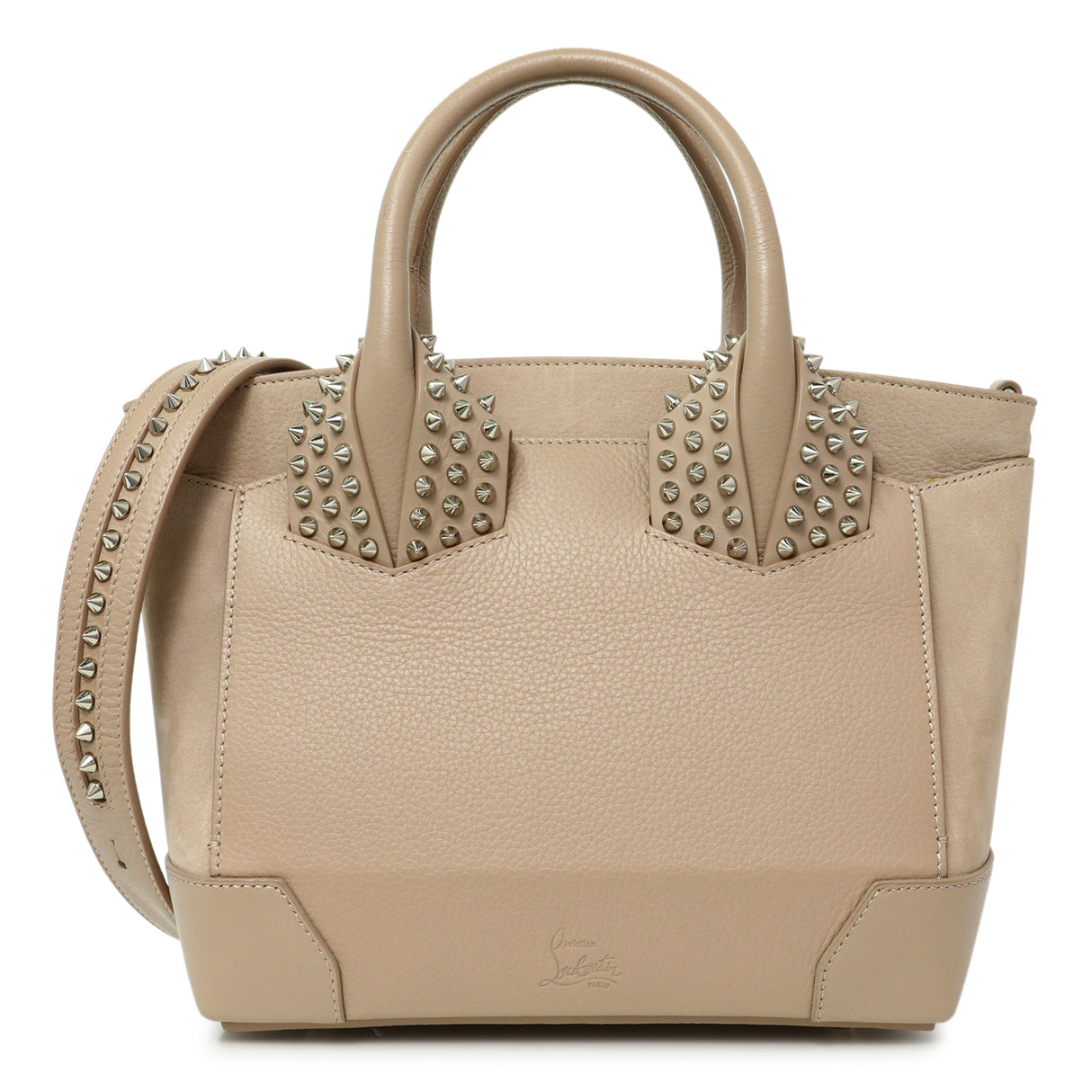 Christian Louboutin Taupe Calfskin Suede Small Eloise Tote Handbags Christian Louboutin