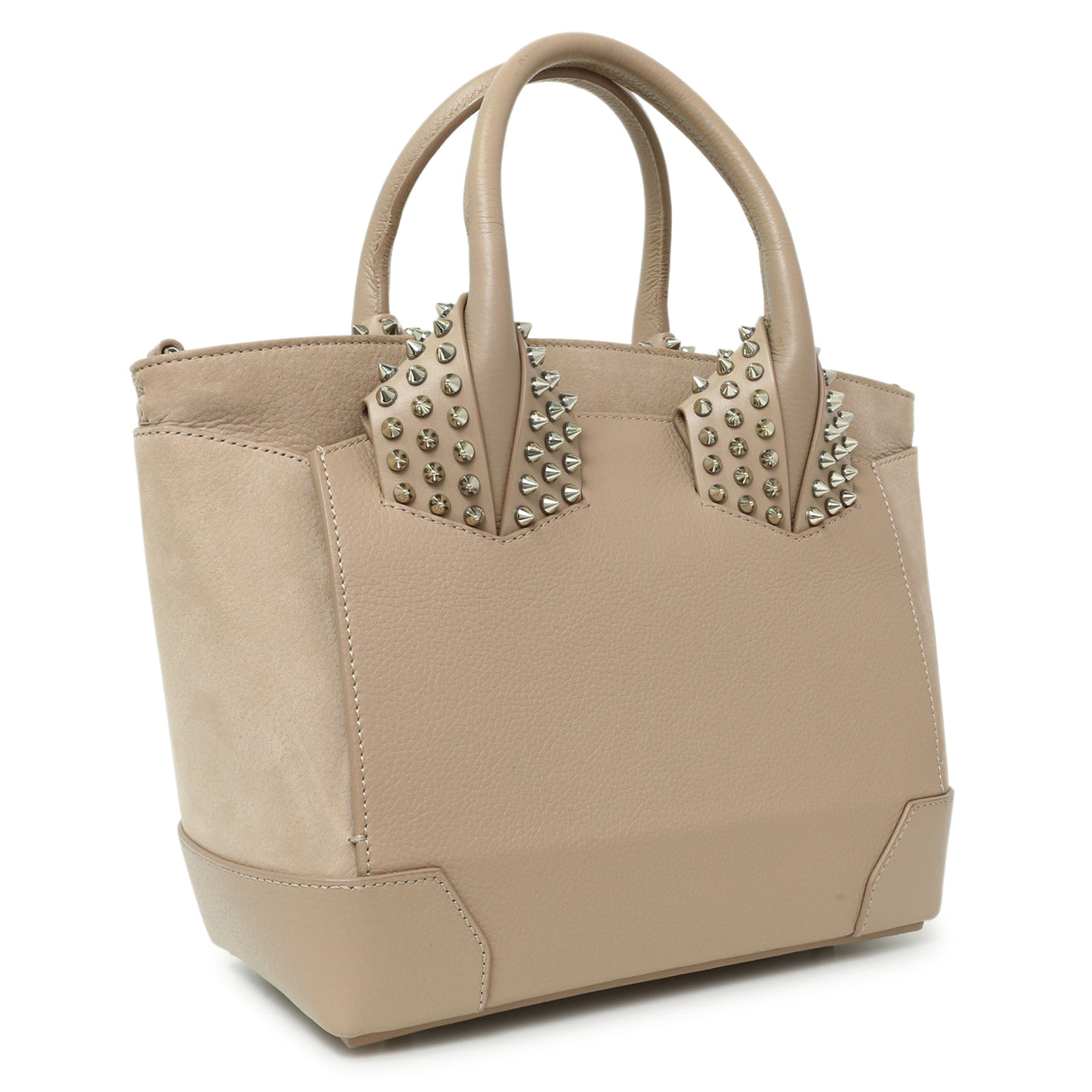 Christian Louboutin Taupe Calfskin Suede Small Eloise Tote Handbags Christian Louboutin