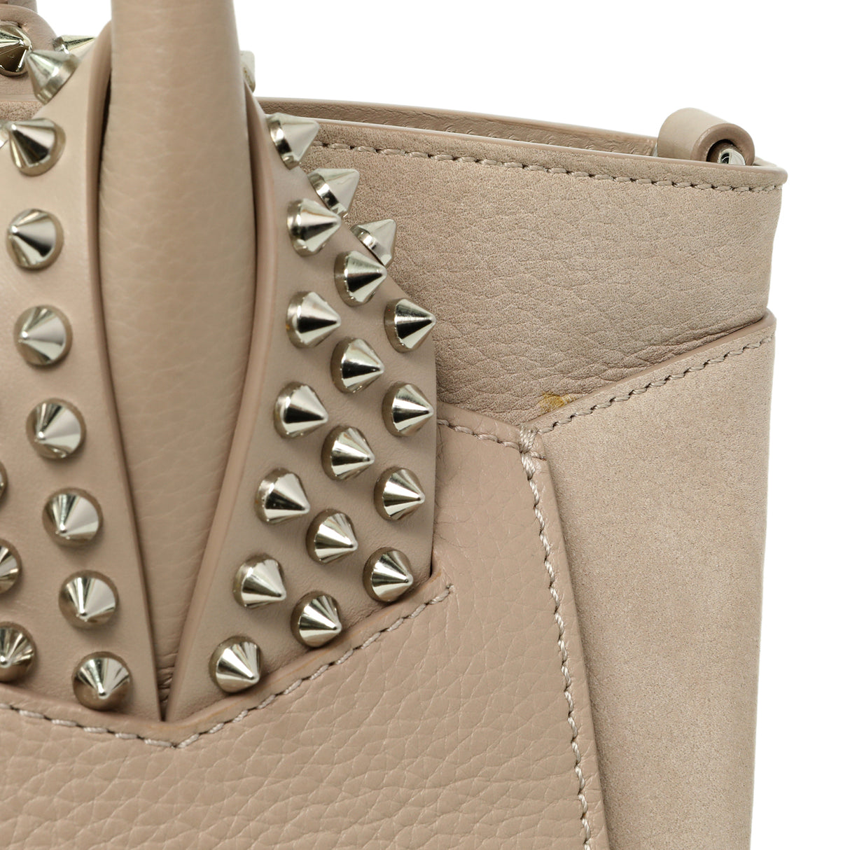 Christian Louboutin Taupe Calfskin Suede Small Eloise Tote Handbags Christian Louboutin