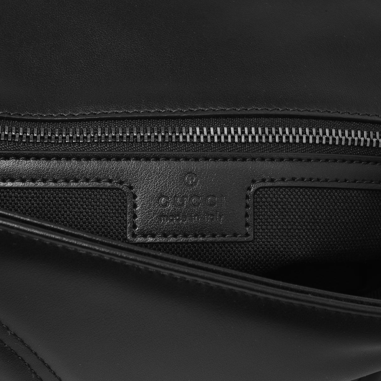 Gucci Black Calfskin Matelasse Monochrome Small GG Marmont Shoulder Bag Handbags Gucci