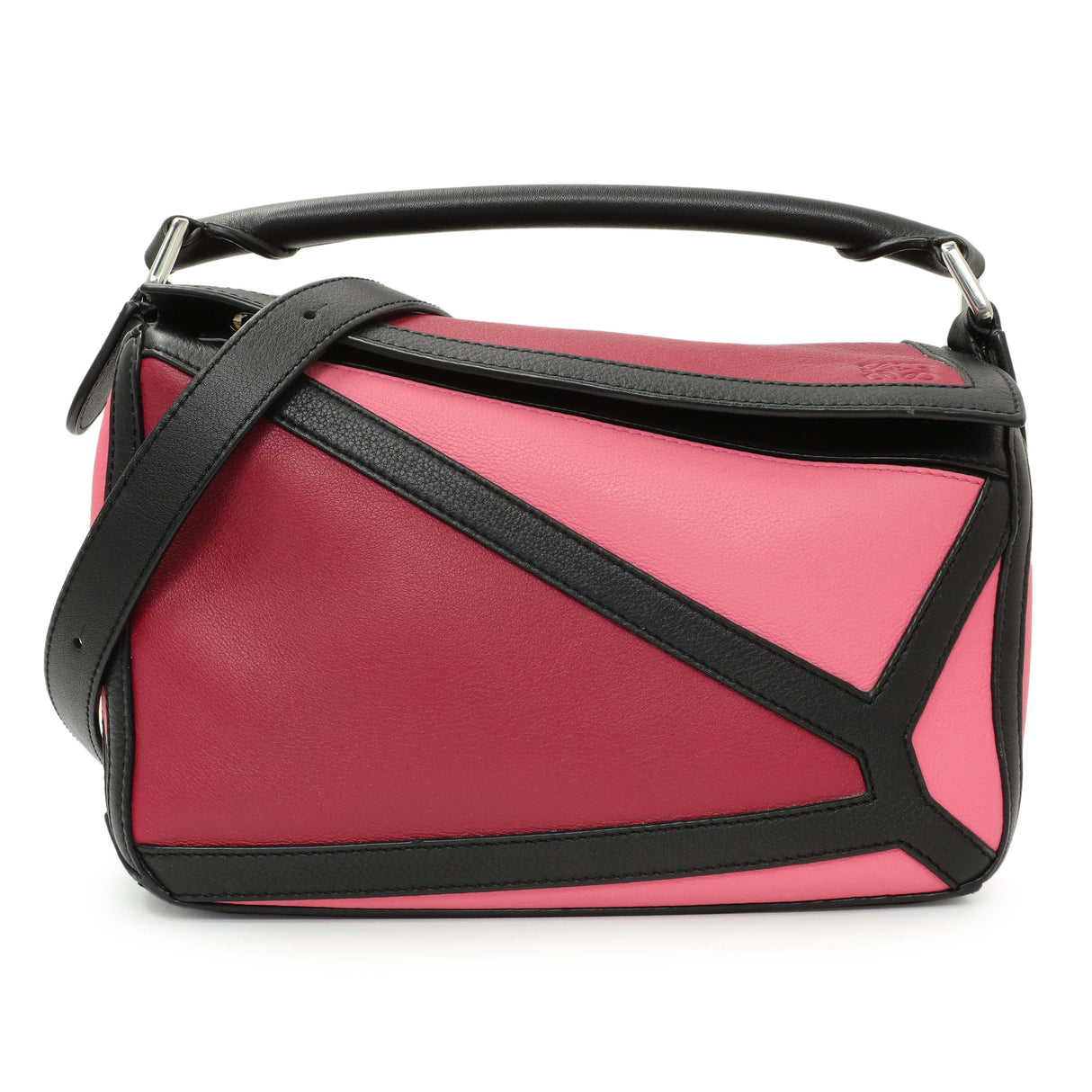 Loewe Raspberry Wild Rose Calfskin Small Graphic Puzzle Bag Handbags Loewe