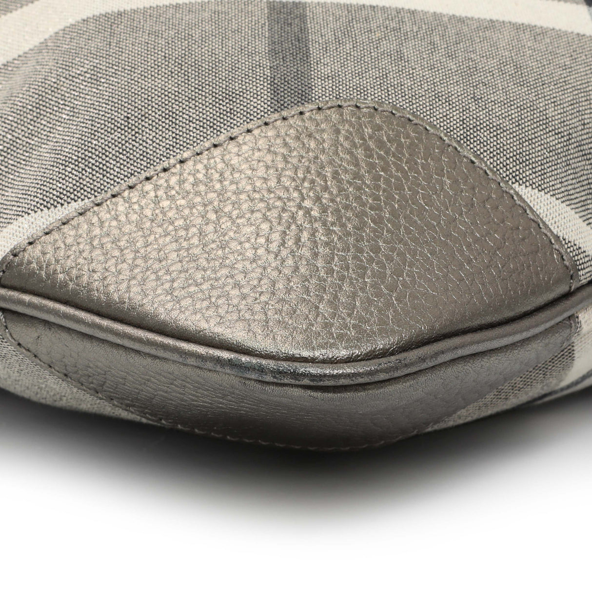 Burberry Shimmer Check Stowell Roll-Up Tote Handbags Burberry