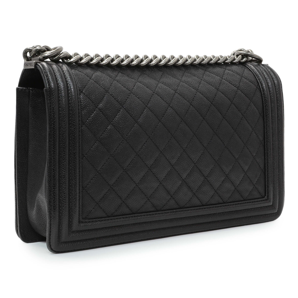 Chanel Black Quilted Caviar New Medium Boy Bag Handbags Chanel
