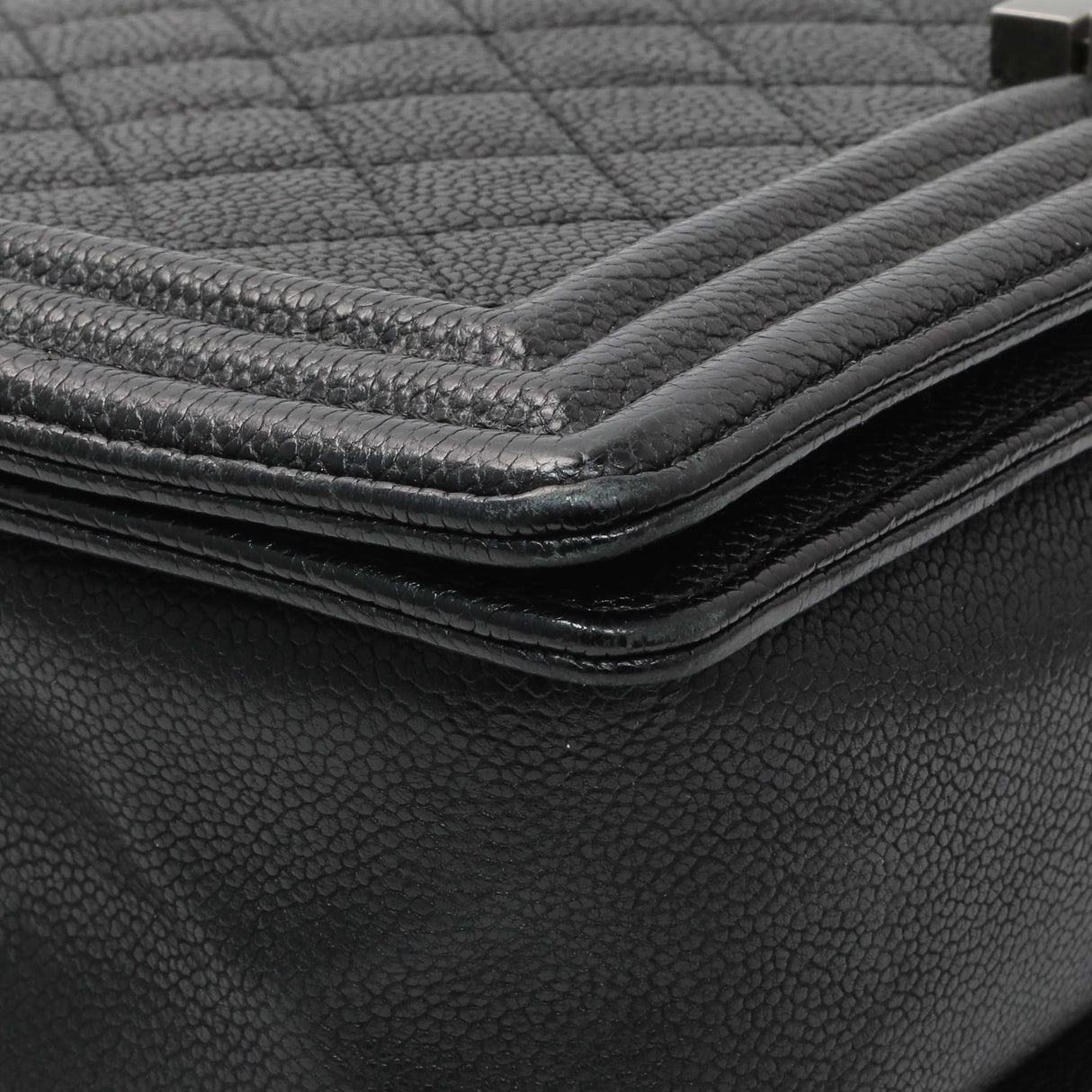 Chanel Black Quilted Caviar New Medium Boy Bag Handbags Chanel