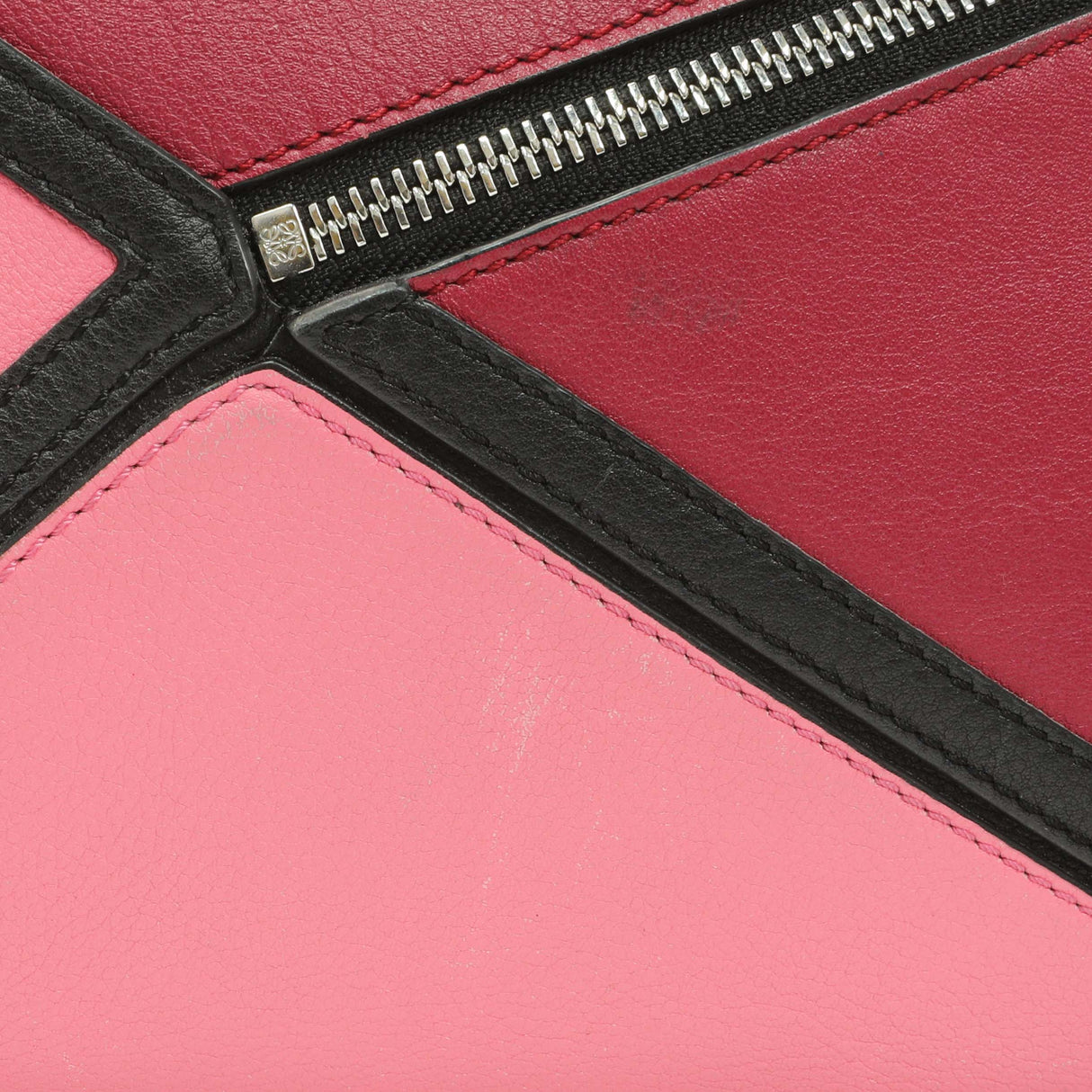 Loewe Raspberry Wild Rose Calfskin Small Graphic Puzzle Bag Handbags Loewe