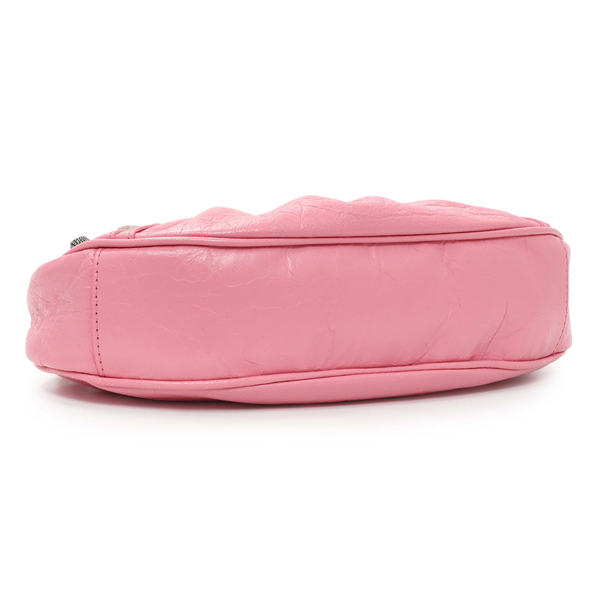 Balenciaga Pink Arena Calfskin Leather Le Cagole with Chain Handbags Balenciaga