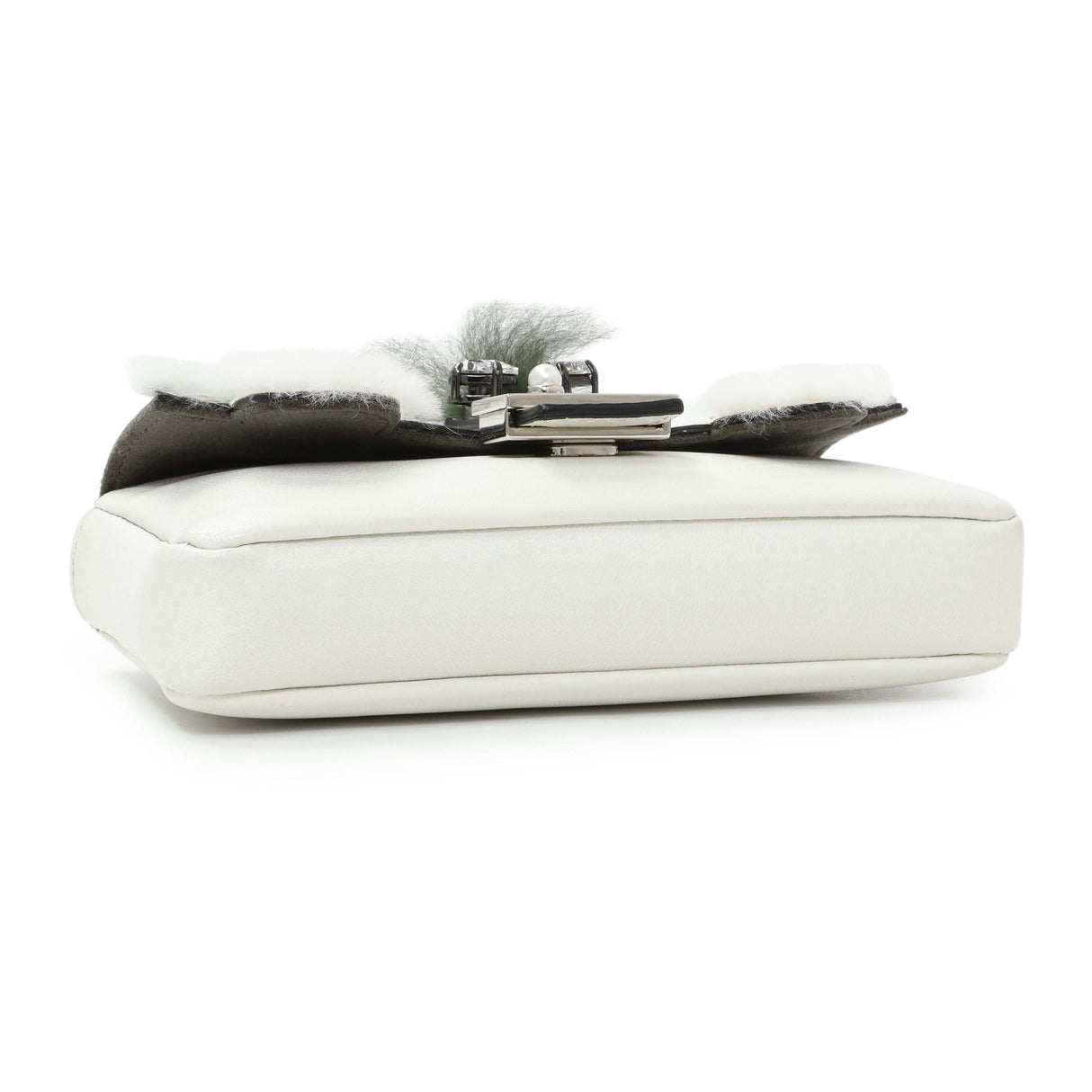 Fendi Nappa Rabbit Fox Fur Micro Buggie Baguette Handbags Fendi