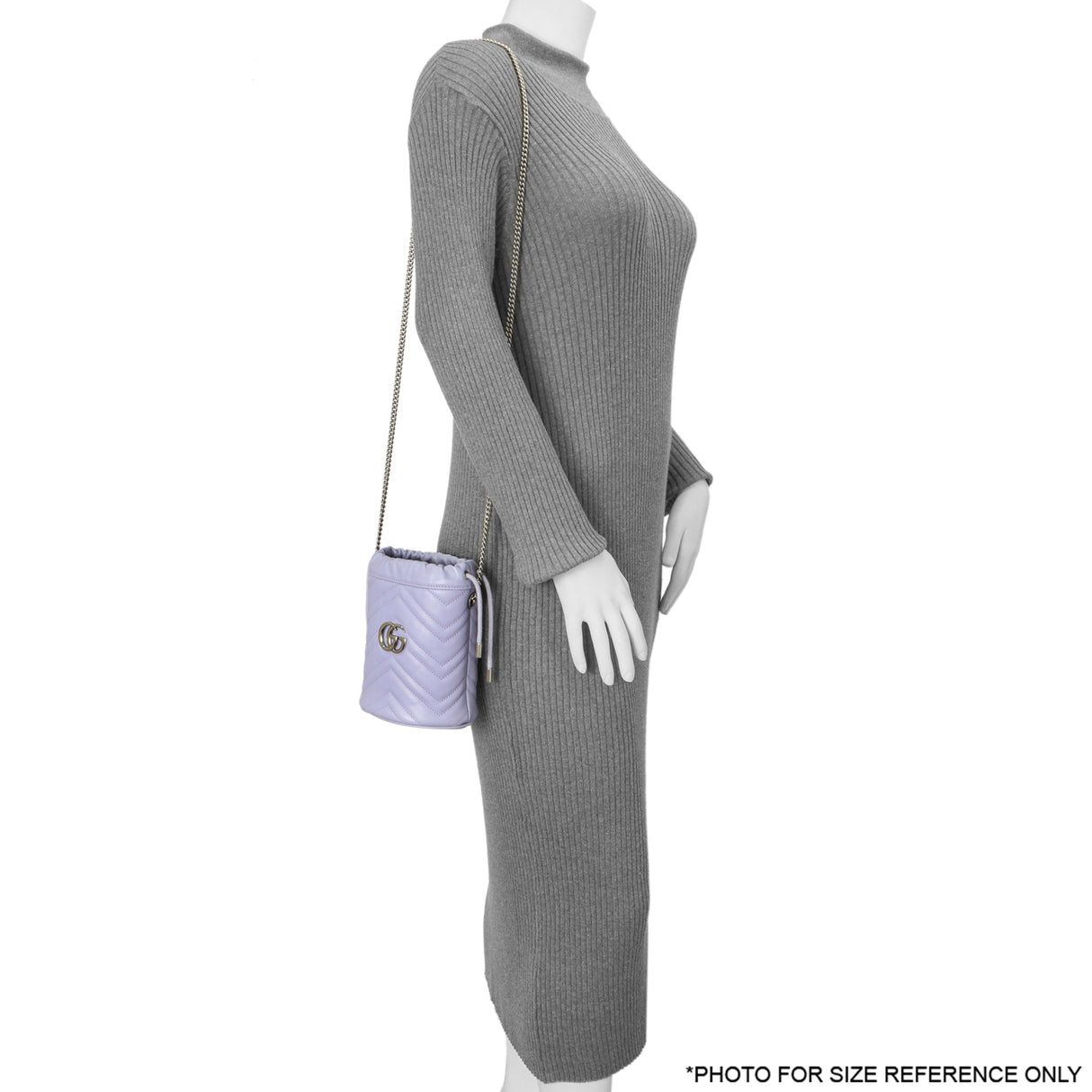 Gucci Lapis Calfskin Matelasse Mini GG Marmont Bucket Handbags Gucci